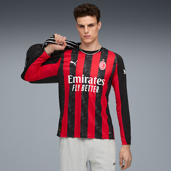 Jersey AC Milan 25/26 Manga Larga Home Hombre, For All Time Red-PUMA Black, large-MEX