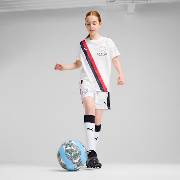 Shorts KID SUPER x MANCHESTER CITY juveniles, PUMA White-PUMA Black, large-ARG