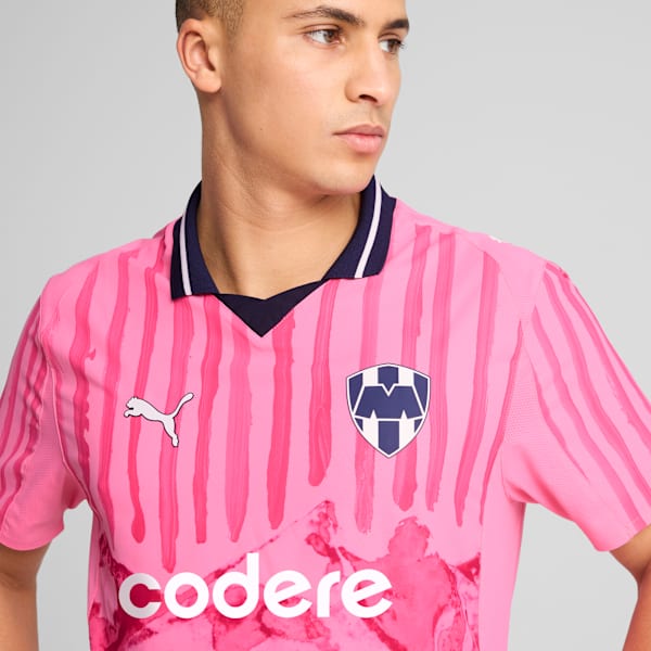 Jersey authentic KIDSUPER x CF MONTERREY para hombre con caja, Fast Pink-PUMA White, large-MEX