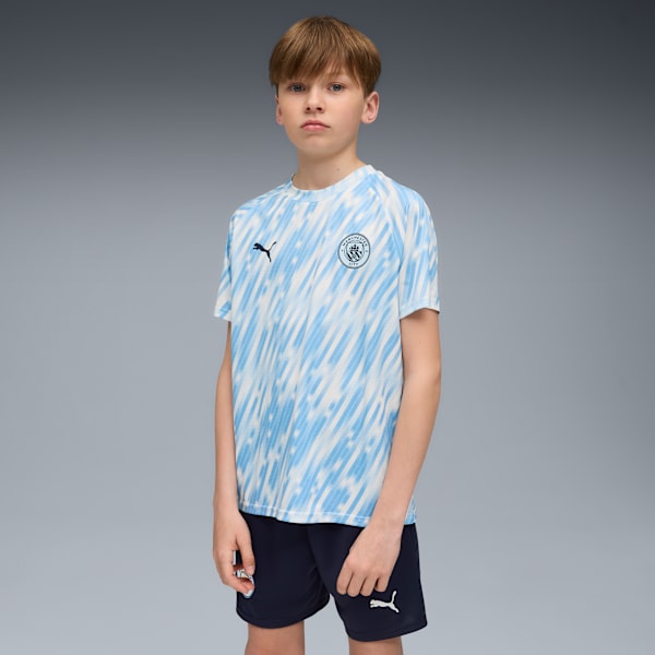 Manchester City Pre-match Jersey Youth, Silver Sky, large-ZAF
