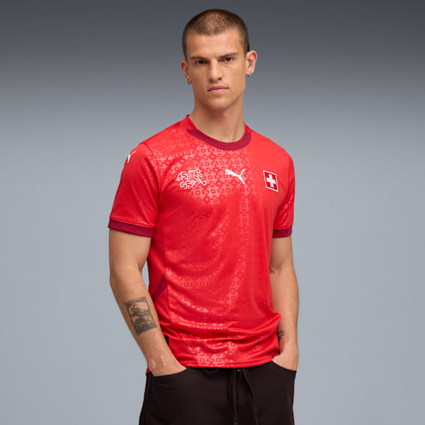 Switzerland Women's Team 2025 Home Jersey Men, PUMA Red-Dark Crimson, large-ZAF