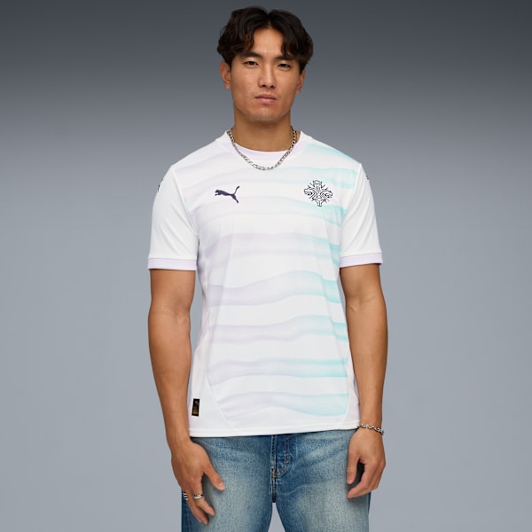 Iceland Women's Team 2025 Away Jersey Men, PUMA White-New Navy, large-ZAF