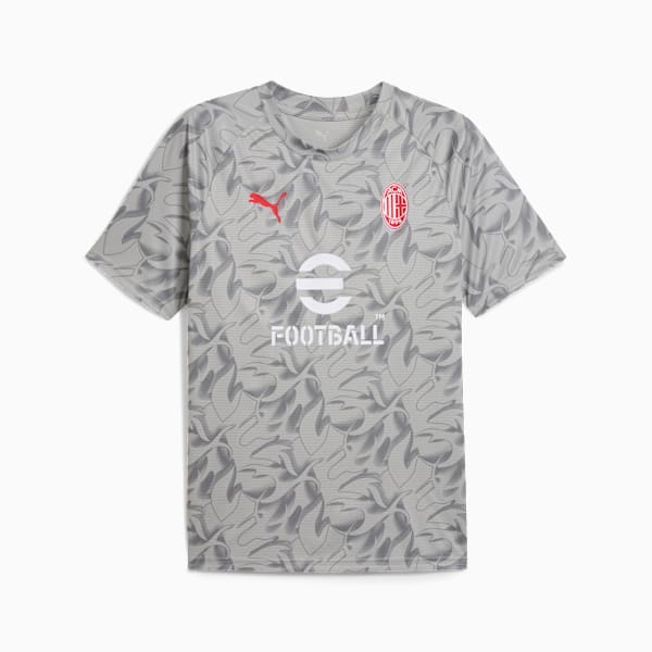 AC Milan Pre-match Jersey Men, Smokey Gray-PUMA White, large-ZAF