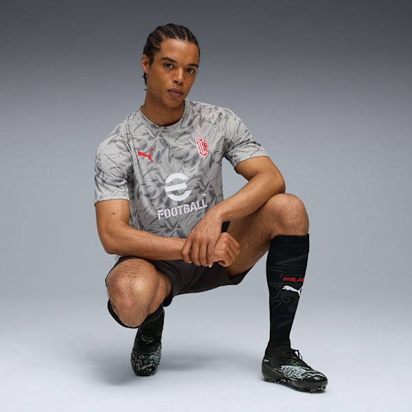 AC Milan Pre-match Jersey Men, Smokey Gray-PUMA White, large-ZAF