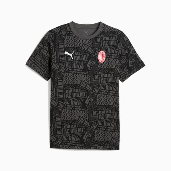 AC Milan FtblCulture All-Over Print Tee Men, PUMA Black-For All Time Red, large-ZAF