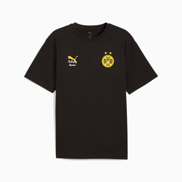 KID SUPER x BORUSSIA DORTMUND Graphic Tee Men, PUMA Black-Faster Yellow, large-ZAF