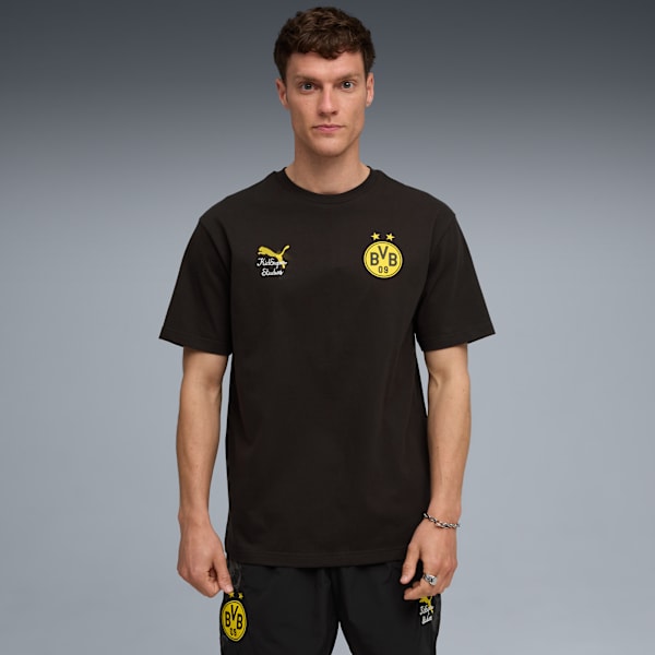 KID SUPER x BORUSSIA DORTMUND Graphic Tee Men, PUMA Black-Faster Yellow, large-ZAF