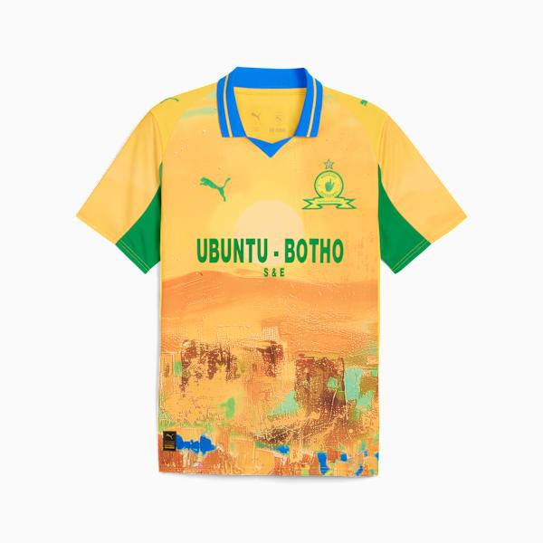 KIDSUPER x MAMELODI SUNDOWNS Jersey Men, Pelé Yellow-Fast Green, large-ZAF