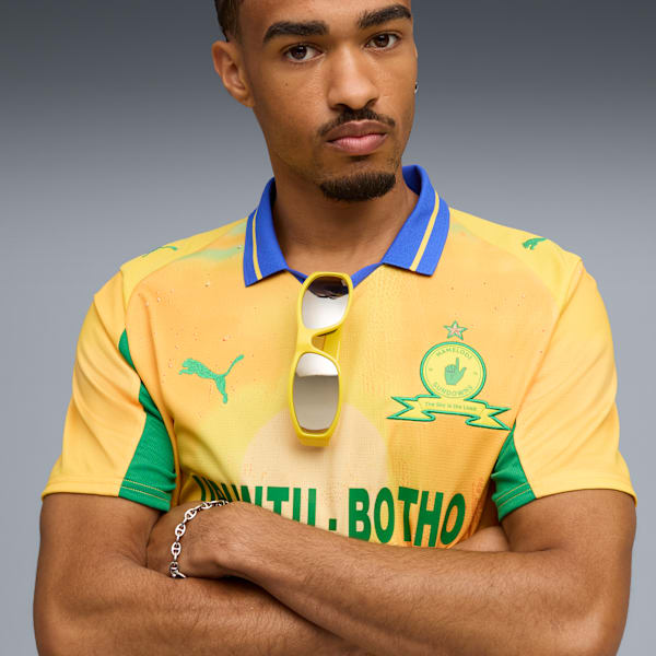 KIDSUPER x MAMELODI SUNDOWNS Jersey Men, Pelé Yellow-Fast Green, large-ZAF