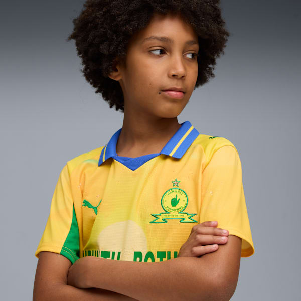 KIDSUPER x MAMELODI SUNDOWNS Jersey Youth, Pelé Yellow-Fast Green, large-ZAF