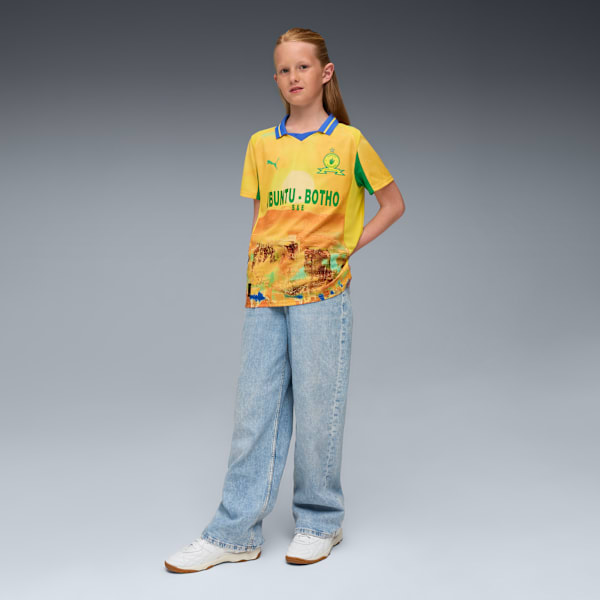 KIDSUPER x MAMELODI SUNDOWNS Jersey Youth, Pelé Yellow-Fast Green, large-ZAF