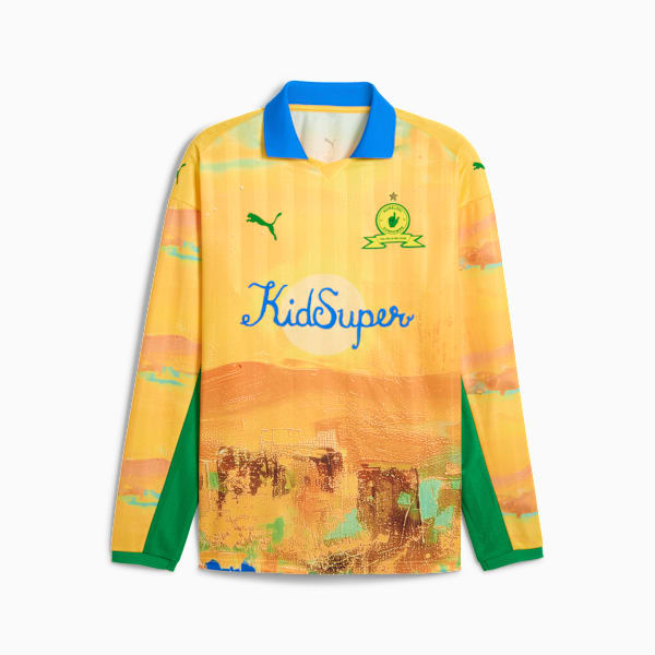 KID SUPER x MAMELODI SUNDOWNS Retro Shirt Men, Pelé Yellow-Fast Green, large-ZAF