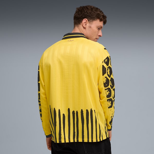 Camiseta retro KID SUPER x BORUSSIA DORTMUND para hombre, Faster Yellow-PUMA Black, large-MEX