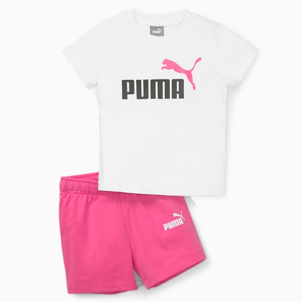 Minicats Tee and Shorts Set Toddler, PUMA White-Pearl Pink, large-ZAF