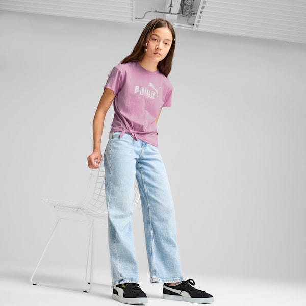 Essentials+ Logo Knotted Tee Youth, Mauved Out, large-ZAF