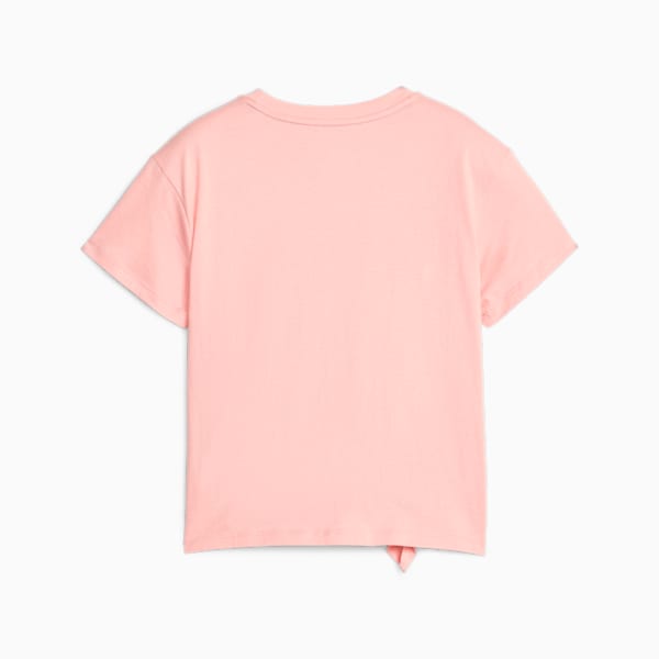 Essentials+ Logo Knotted Tee Youth, Peach Smoothie, large-ZAF