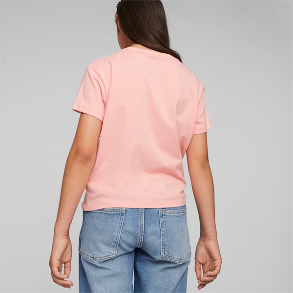Essentials+ Logo Knotted Tee Youth, Peach Smoothie, large-ZAF