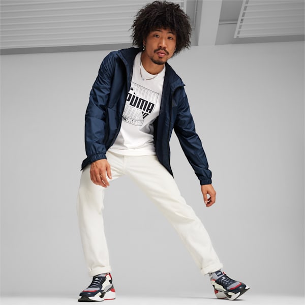 Essentials Solid Windbreaker Jacket Men, Club Navy, large-ZAF