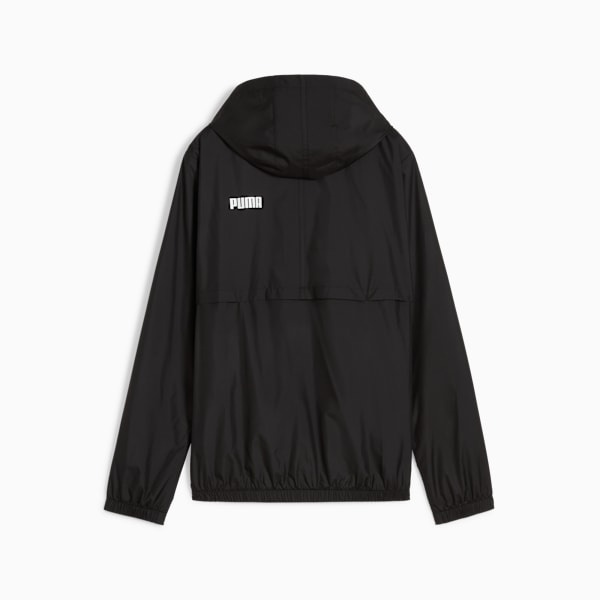 Essentials Solid Windbreaker Jacket Women, PUMA Black-All Black, large-ZAF