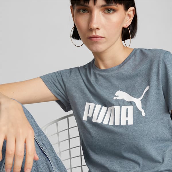 Remera Essentials Logo jaspeada para mujer, Evening Sky, large-ARG