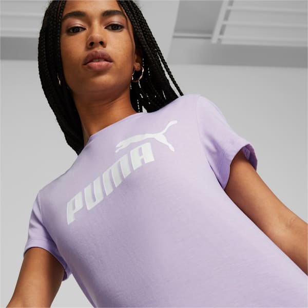 Remera Essentials Logo jaspeada para mujer, Vivid Violet, large-ARG