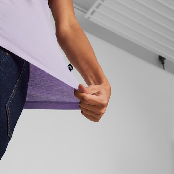 Remera Essentials Logo jaspeada para mujer, Vivid Violet, large-ARG