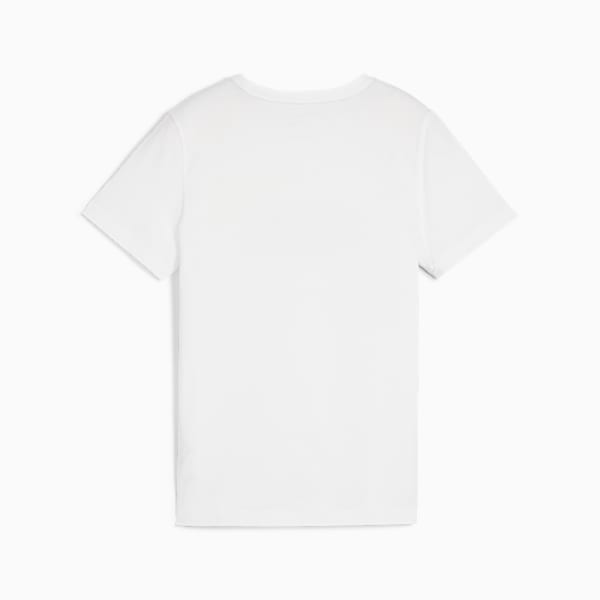 Essentials+ Two Tone Logo Youth Tee, PUMA White-Lime Sheen, large-ZAF