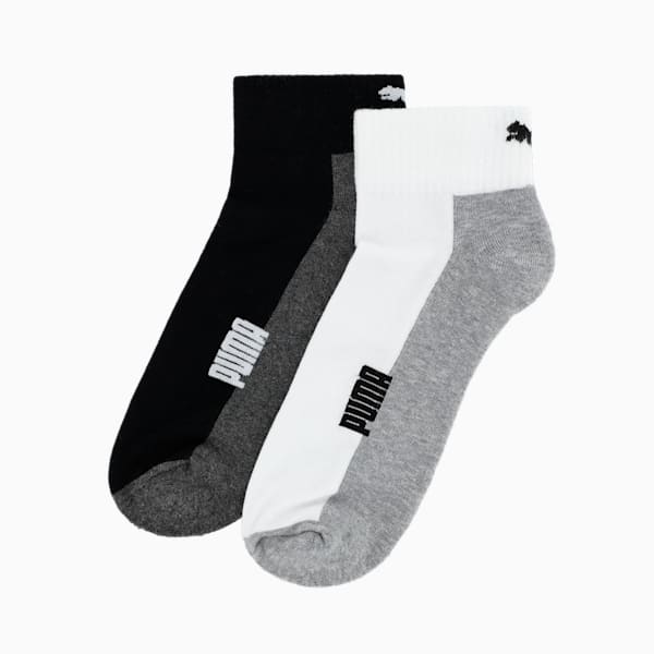 Cushion Running Socks (Two-pack) Men, black-white, large-ZAF