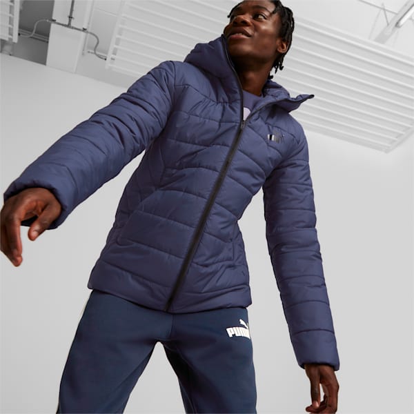 Essentials Padded Jacket Men, Peacoat, large-ZAF