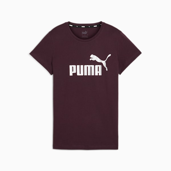 Essentials+ Metallic Logo Women's Tee, Midnight Plum, large-ZAF