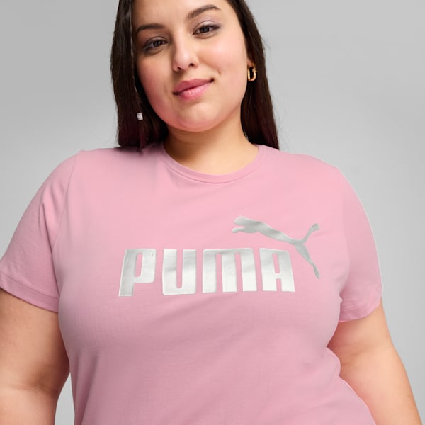 Essentials+ Metallic Logo Women's Tee, Mauved Out, large-ZAF