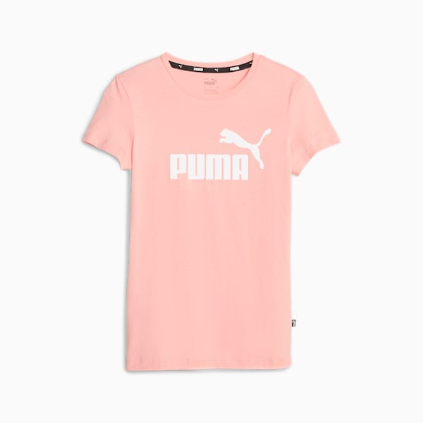Essentials+ Metallic Logo Women's Tee, Peach Smoothie, large-ZAF