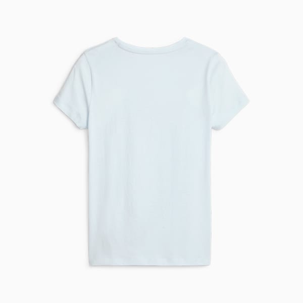 Essentials+ Metallic Logo Women's Tee, Icy Blue, large-ZAF