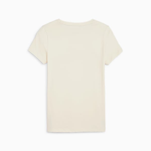 Essentials+ Metallic Logo Women's Tee, Alpine Snow, large-ZAF