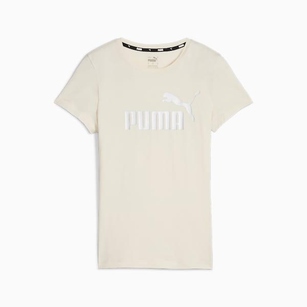 Essentials+ Metallic Logo Women's Tee, Alpine Snow, large-ZAF