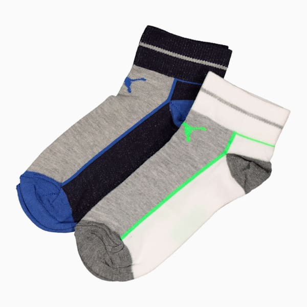 Secret Socks Youth, Puma White-grey mel-blue, large-ZAF