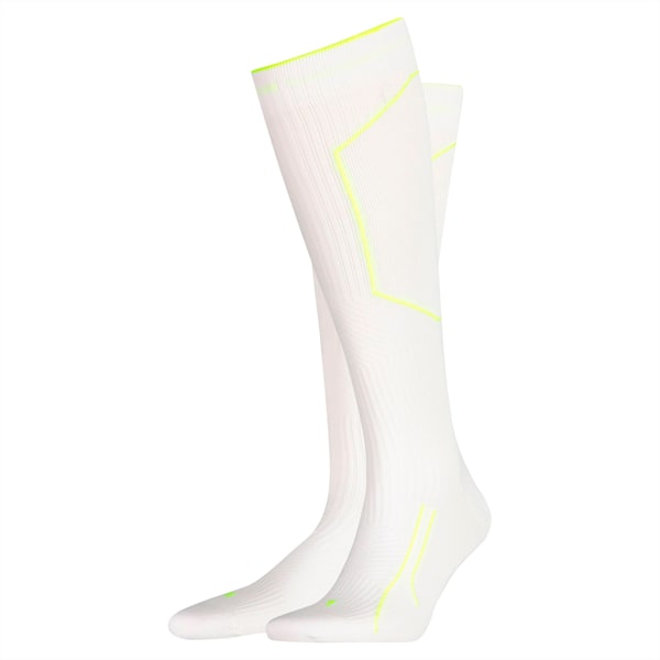 Medias unisex por la rodilla PUMA Performance Running (pack de 1 par), white, large-ARG