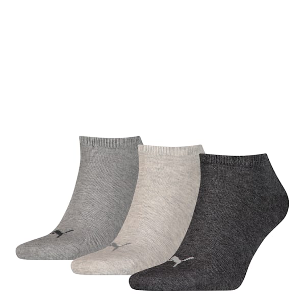 Pack de 3 Medias tobilleras lisas unisex, anthraci/l mel grey/m mel grey, large-ARG