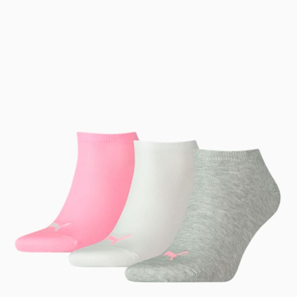 Pack de 3 Medias tobilleras lisas unisex, prism pink, large-ARG