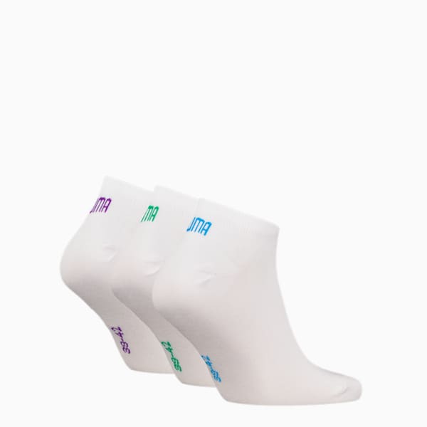 Pack de 3 Medias tobilleras lisas unisex, white combo, large-ARG