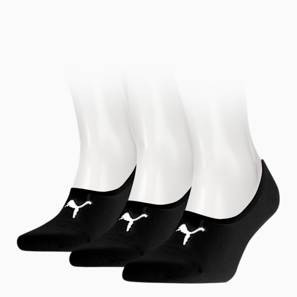 PUMA Unisex Footie 3 Pack, black, large-MEX