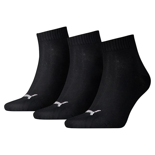 Pack de 3 Medias tobilleras lisas unisex, black, large-ARG