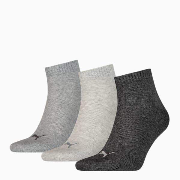 Pack de 3 Medias tobilleras lisas unisex, anthraci/l mel grey/m mel grey, large-ARG