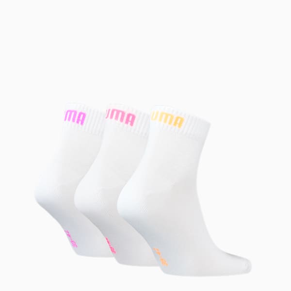 Pack de 3 Medias tobilleras lisas unisex, white combo, large-ARG