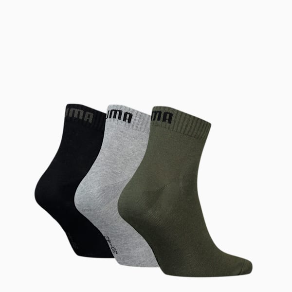 Pack de 3 Medias tobilleras lisas unisex, green, large-ARG