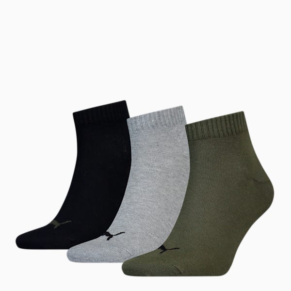 Pack de 3 Medias tobilleras lisas unisex, green, large-ARG