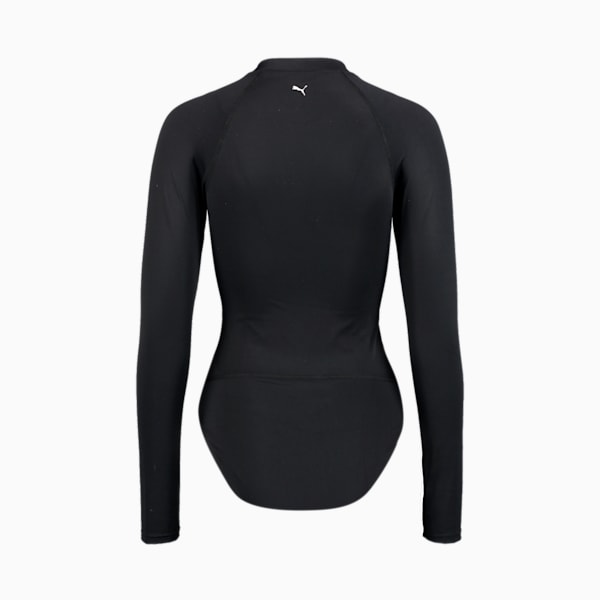 PUMA Swim Women's Long Sleeve Surf Suit, black, large-MEX