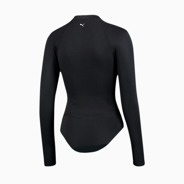 PUMA Swim Women's Long Sleeve Surf Suit, black, large-MEX