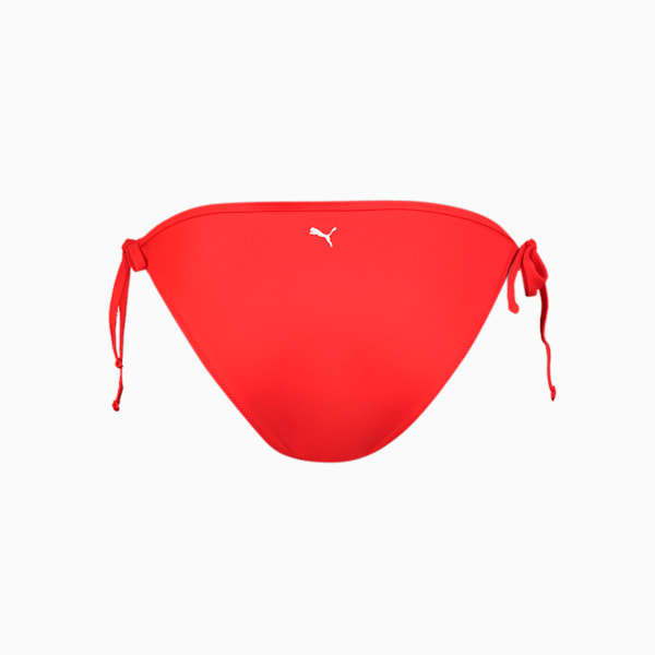 PUMA Swim Women's Bikini Bottoms Side Tie, red, large-MEX