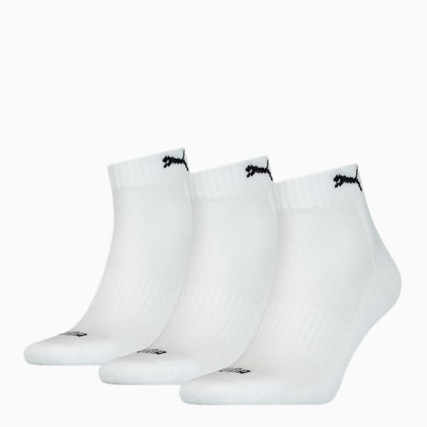 Medias PUMA tobilleros acolchados unisex, pack de 3 pares, white, large-ARG